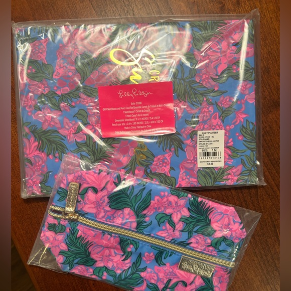 NWT Lilly Pulitzer sketchbook and pencil case - Picture 2 of 5